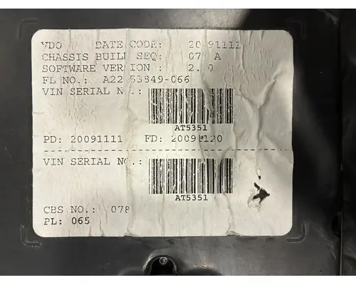 FREIGHTLINER M2 Instrument Cluster