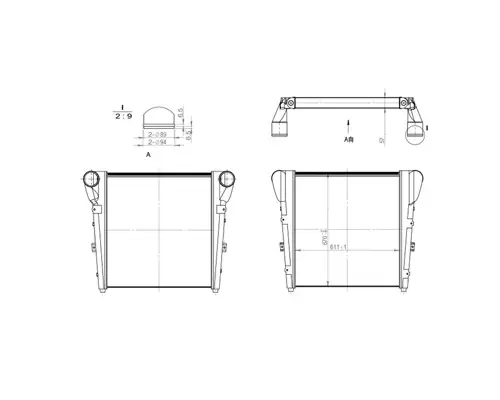 FREIGHTLINER MT55 CHARGE AIR COOLER (ATAAC)