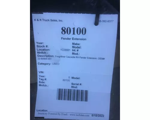 FREIGHTLINER  Fender Extension