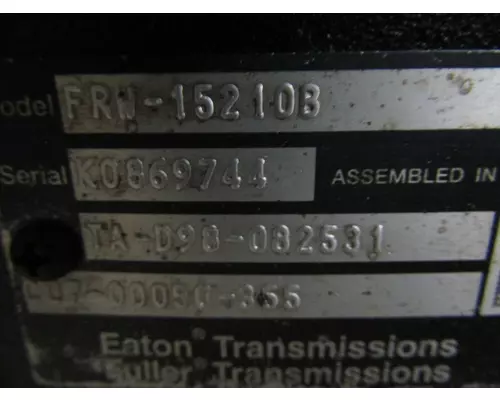 FULLER CASCADIA Transmission Assembly
