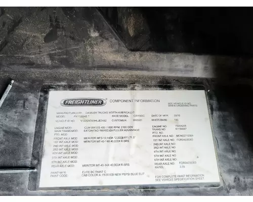 FULLER FAO16810CEA3 TRANSMISSION ASSEMBLY