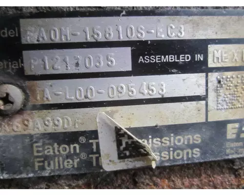 FULLER FAOM15810SEC3 TRANSMISSION ASSEMBLY