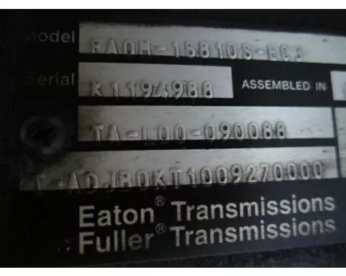 FULLER FAOM15810SEC3 TRANSMISSION ASSEMBLY