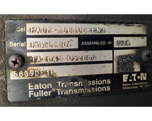 FULLER FAOM15810SEN3 TRANSMISSION ASSEMBLY