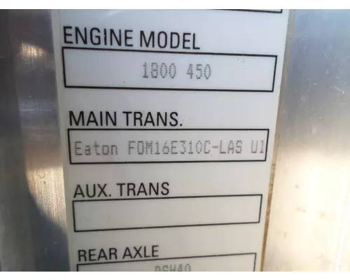 FULLER FOM16E310CLAS TRANSMISSION ASSEMBLY