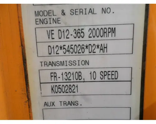 FULLER FR13210B TRANSMISSION ASSEMBLY
