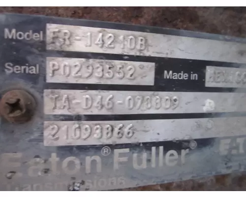 FULLER FR14210B TRANSMISSION ASSEMBLY