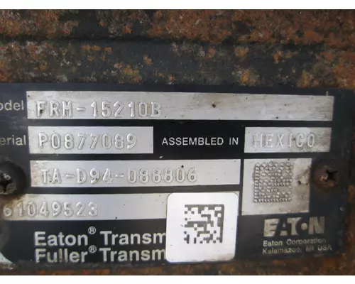 FULLER FRM15210B TRANSMISSION ASSEMBLY