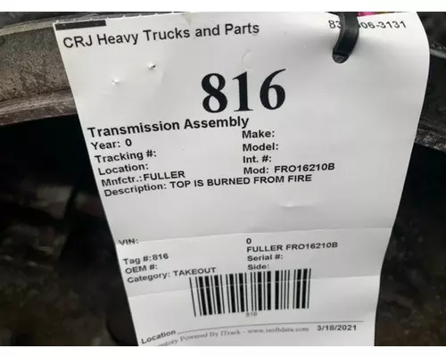 FULLER FRO16210B Transmission Assembly