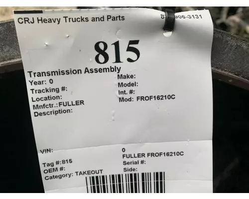 FULLER FROF16210C Transmission Assembly