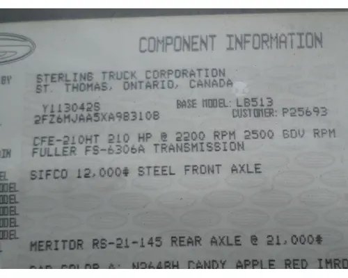 FULLER FS6306A TRANSMISSION ASSEMBLY