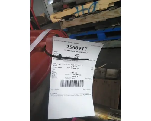 FULLER FSO8406A TRANSMISSION ASSEMBLY