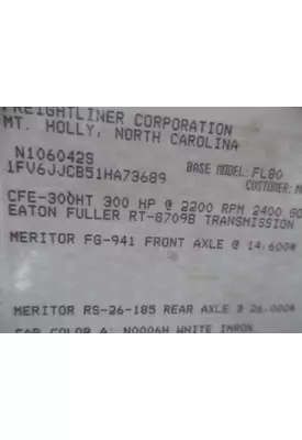 FULLER RT8709B TRANSMISSION ASSEMBLY
