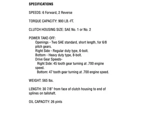 FULLER RT906 Transmission Assembly