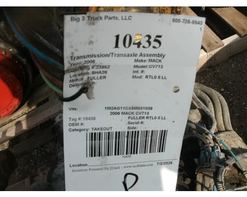 FULLER RTL0 8 LL TransmissionTransaxle Assembly