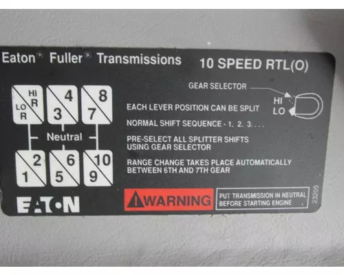 FULLER RTLO14610B TransmissionTransaxle Assembly
