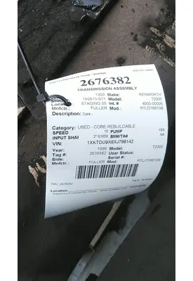 FULLER RTLO16610B TRANSMISSION ASSEMBLY