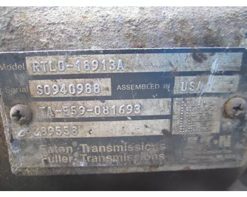 FULLER RTLO18913A TRANSMISSION ASSEMBLY