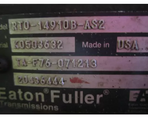 FULLER RTO14910BAS2 TRANSMISSION ASSEMBLY