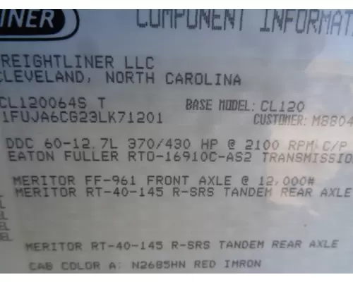 FULLER RTO16910CAS2 TRANSMISSION ASSEMBLY