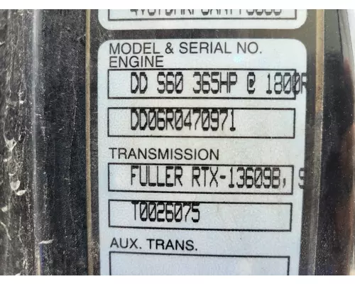 FULLER RTX13609B TRANSMISSION ASSEMBLY