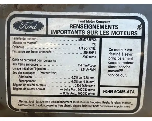 Ford 210 Engine Assembly