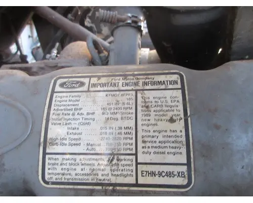 Engine Assembly FORD 6.6 Michigan Truck Parts