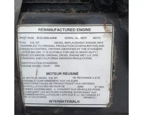 Ford 6.0D Engine Assembly
