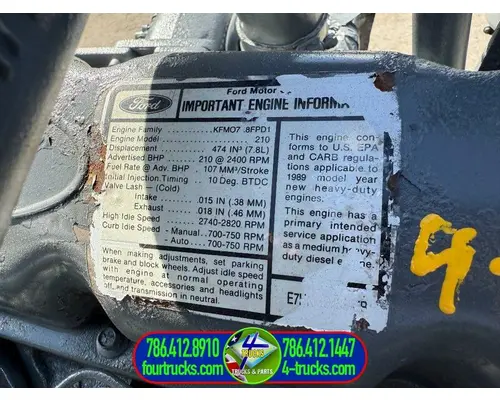 Ford 7.8 Engine Assembly