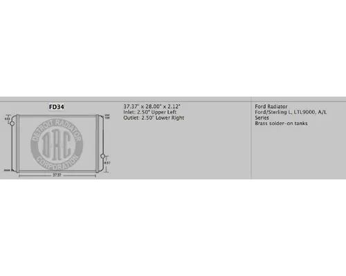 Radiator FORD AT9000_FD34 Valley Heavy Equipment