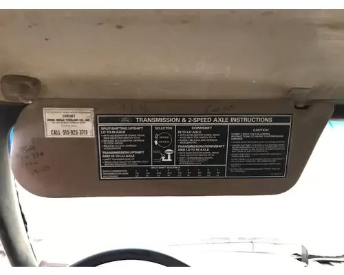 Ford F800 Interior Sun Visor