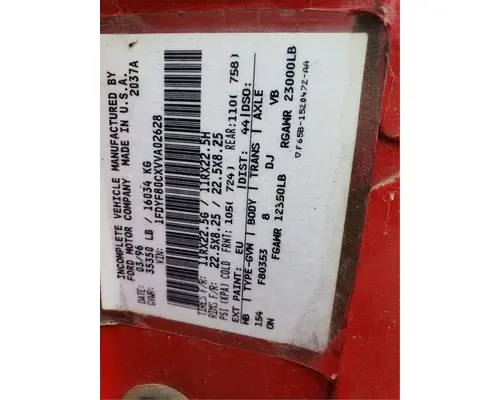 Ford F800 Miscellaneous Parts