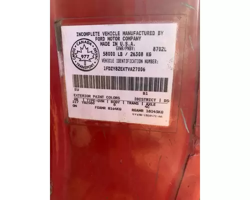 Complete Vehicle FORD LTS8000 WG Truck Centre