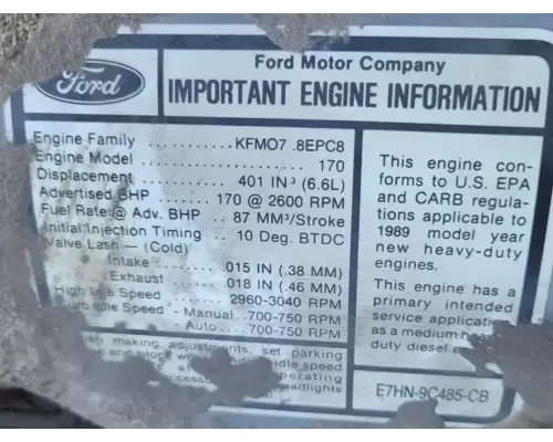 Ford Other Engine Assembly