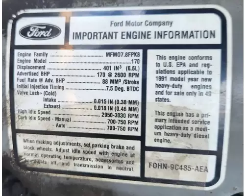 Ford Other Engine Assembly
