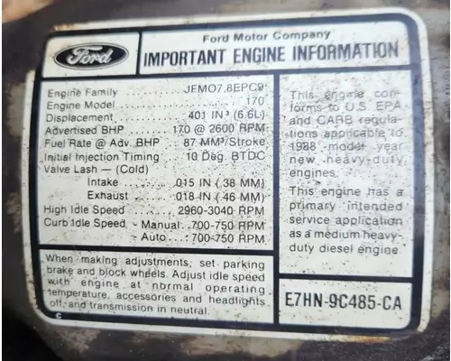 Ford Other Engine Assembly