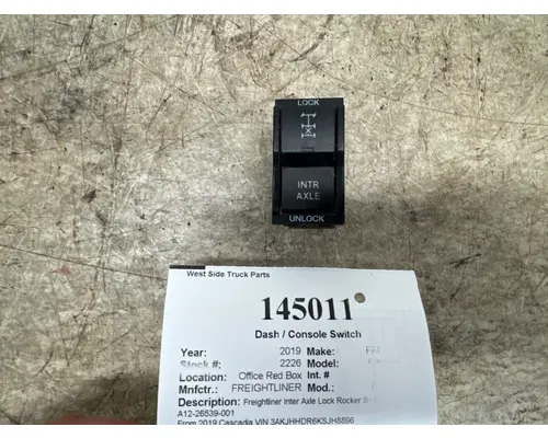 Dash / Console Switch FREIGHTLINER A12-26539-001 West Side Truck Parts