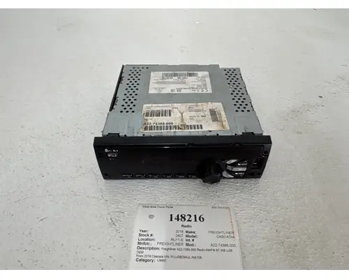 Radio FREIGHTLINER A22-74385-000 West Side Truck Parts
