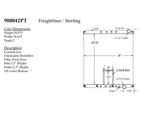 Radiator FREIGHTLINER Business Class M2 Frontier Truck Parts