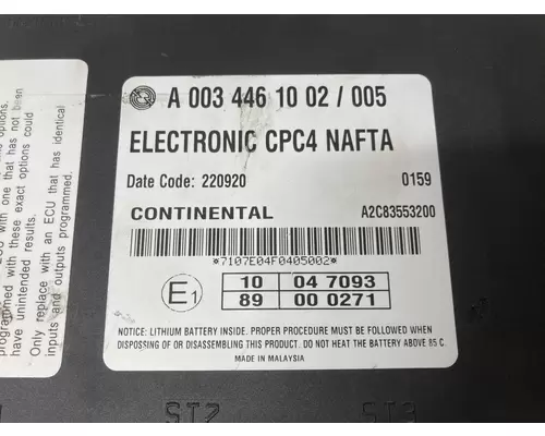 Freightliner CASCADIA Cab Control Module CECU