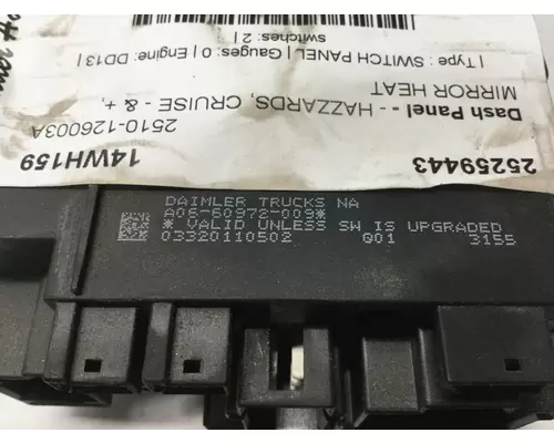 Freightliner CASCADIA Dash Assembly