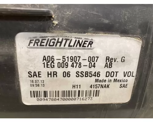 Freightliner CASCADIA Headlamp Assembly