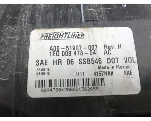 Freightliner CASCADIA Headlamp Assembly