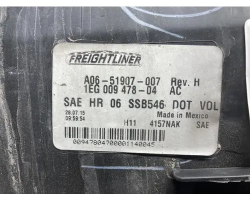 Freightliner CASCADIA Headlamp Assembly