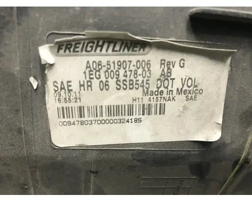 Freightliner CASCADIA Headlamp Assembly