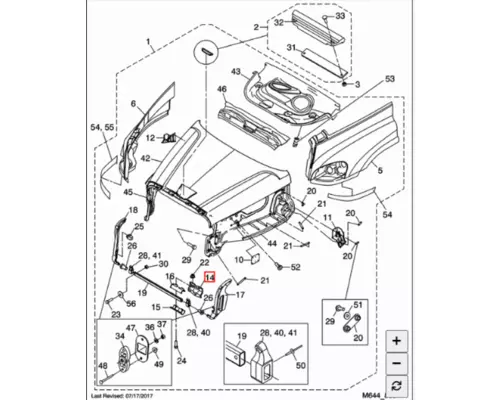 Freightliner CASCADIA Hood Hinge