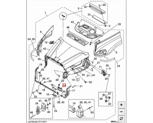 Freightliner CASCADIA Hood Hinge