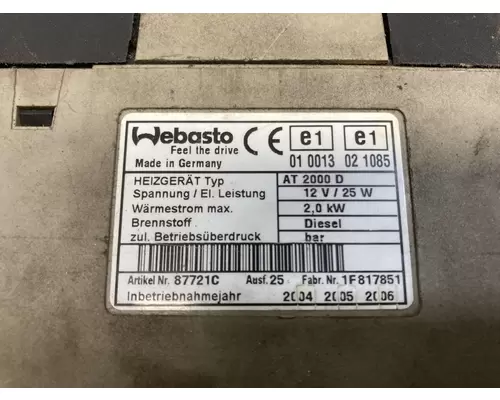Freightliner COLUMBIA 120 Heater, Auxiliary
