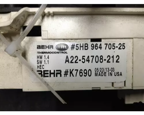 Freightliner COLUMBIA 120 Heater & AC Temperature Control