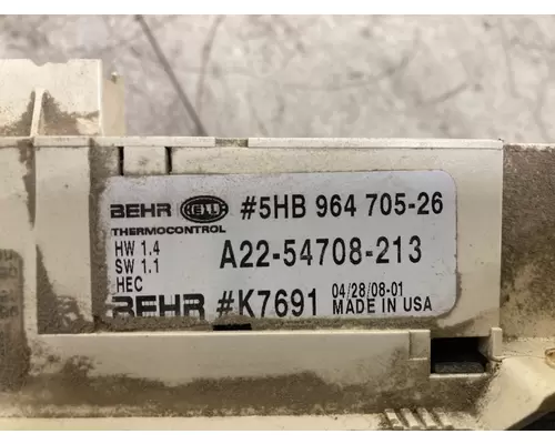 Freightliner COLUMBIA 120 Heater & AC Temperature Control